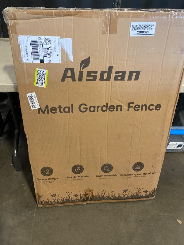 Photo 1 of AISDAN Black Steel Fence Panel (5-Pack) 