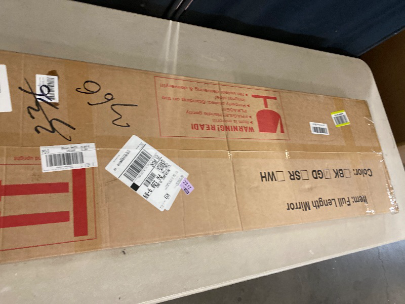 Photo 1 of Full Length Mirror Over The Door, 14"x 48" Arched Vertical Wall Mirror for Full Body, Hanging Door Mirror, Gold