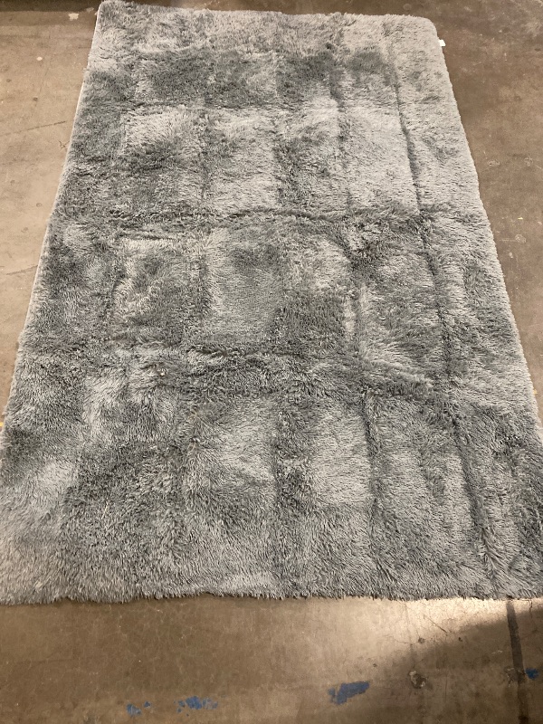Photo 1 of 5X8 Ultra Soft Rug for Living Room, 5X8 Fluffy Shag Area Rug for Bedroom, Modern Shaggy Carpets Fuzzy Rug for Teens Dorm Nursery Home Decor Aesthetic, Upgrade Anti-Skid Durable, Grey