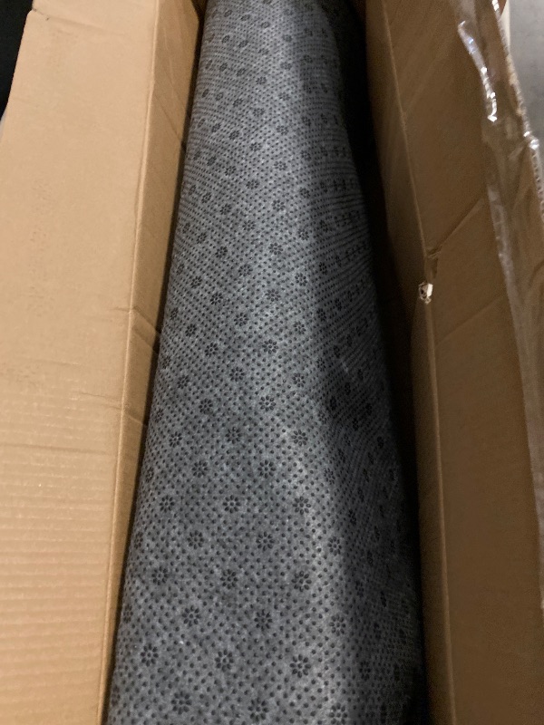 Photo 1 of Bullnose Carpet Stair Treads, Non Slip Landing Mat for Wooden Steps Indoor, Soft Stair Rugs for Pets, Indoor Doormat for Kitchen Bathroom, Washable, 30"x30" 1pc, Black and Grey