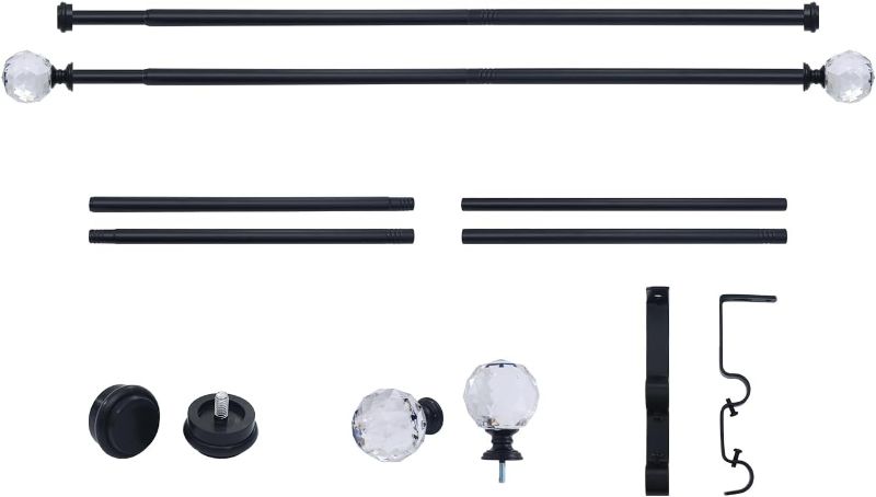 Photo 1 of Double Curtain Rods for Windows 30 to 84 inches,Adjustable Window Curtain Rod,Easy Install,Black
Brand: BOOM JOG