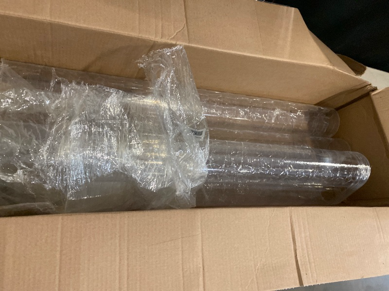 Photo 1 of Clear Pc  4" x 36" Long with Stainless Steel Hangers, 8PK Rigid Tubing with Heavy Duty U Bracket, Hose for Woodworking Tool, Dust Collection System, Bird Feeder