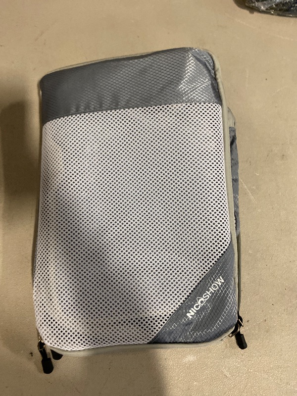 Photo 1 of 3 Set Compression Packing Cubes for Travel - Compressible, Lightweight, and Space-Saving Packing Cubes, Travel Essentials for Women, Grey
