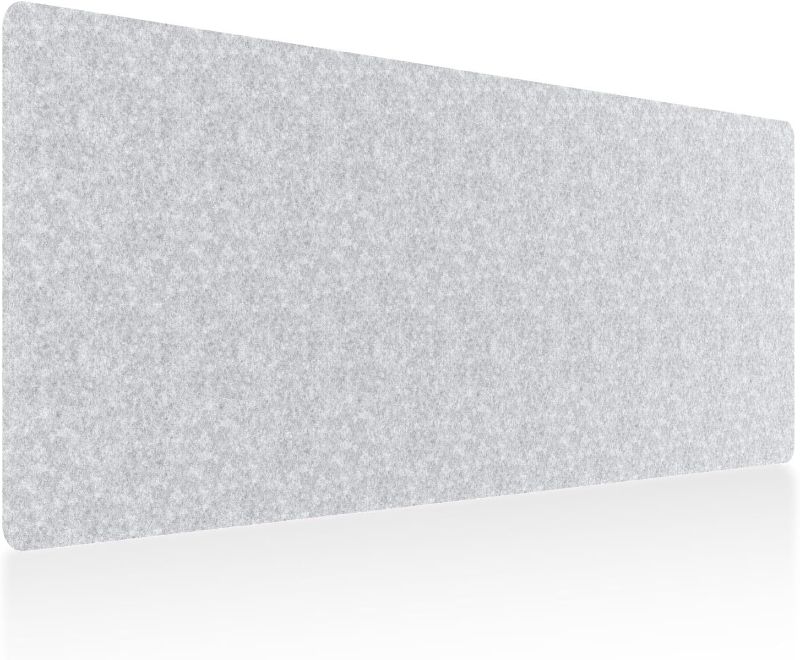 Photo 1 of DAWNTREES Large Felt Desk Mat, 40''x16'' Full Felt Mouse Pad,Office Computer Desk Mat for Keyboard,100X40cm Desk Pad Protector (Light Grey)