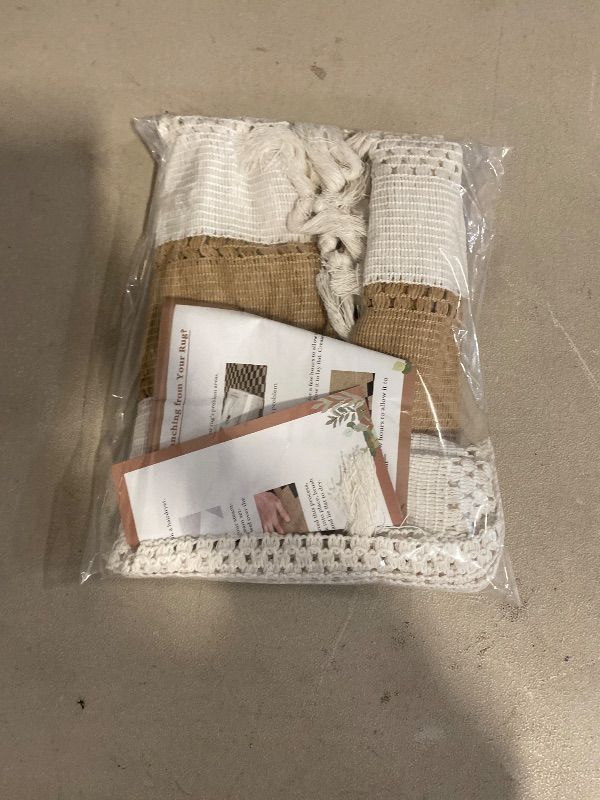 Photo 1 of FEXIA Boho Table Runner for Thanksgiving Fall Home Decor with Tassels 72 Inches Long Pottery barn Furniture Farmhouse Rustic Macrame Burlap Table Decoration for Living Room (12x72 Inches)