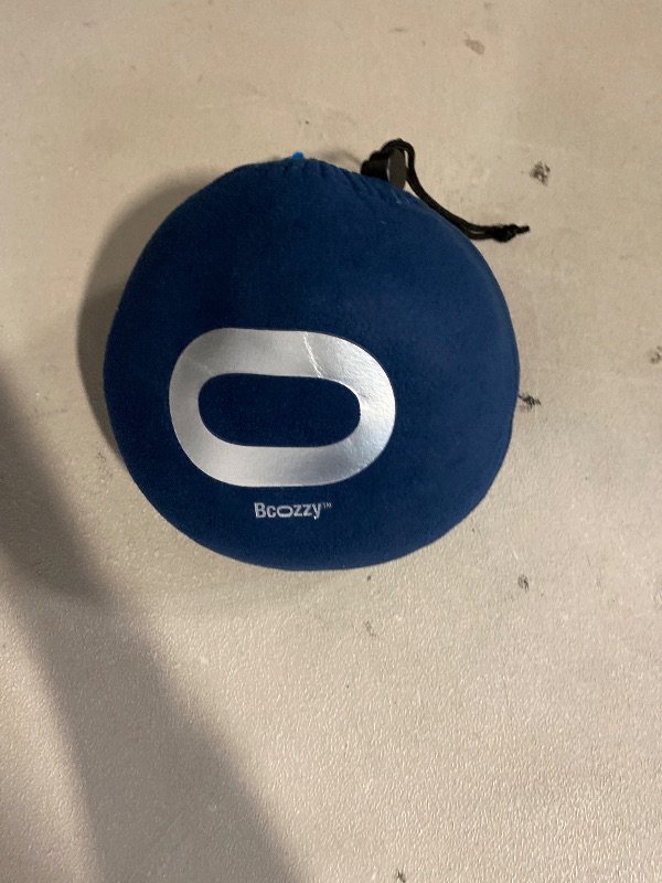 Photo 1 of BCOZZY Travel Neck Pillow for Airplane – Patented Double Support for Head, Neck, and Chin. Best for Long Flights, Plane Sleeping, and Car Rides. Adjustable Size. Fully Washable. Carry Bag. Large, Navy