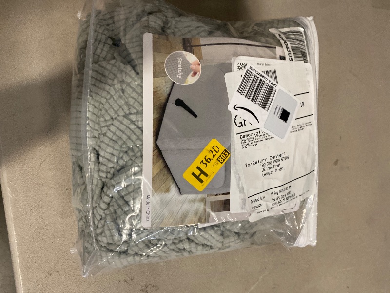 Photo 1 of Easy-Going 4 Pieces Oversized Recliner Stretch Sofa Slipcover Sofa Cover Furniture Protector Couch Soft with Elastic Bottom Polyester Spandex Jacquard Fabric Small Checks Silver Gray,X-Large