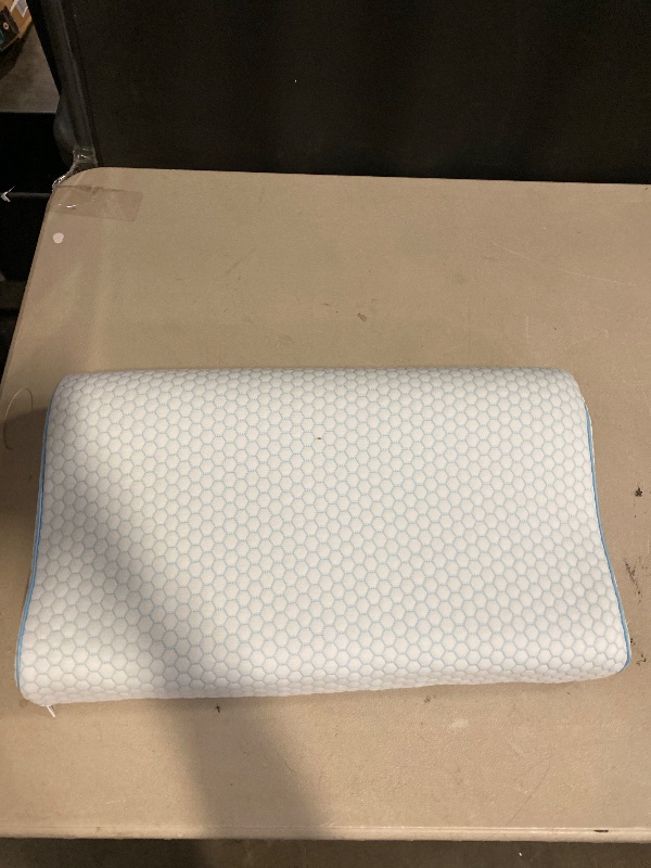 Photo 1 of Cervical Pillow for Neck Pain - Memory Foam Bed Pillow for Back, Side, Stomach Sleepers - Ergonomic Contour Pillow for Spine Alignment & Support