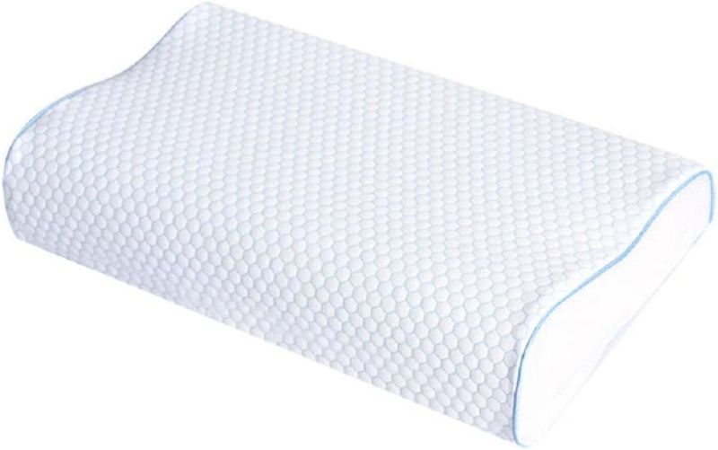 Photo 1 of Cervical Pillow for Neck Pain - Memory Foam Bed Pillow for Back, Side, Stomach Sleepers - Ergonomic Contour Pillow for Spine Alignment & Support
