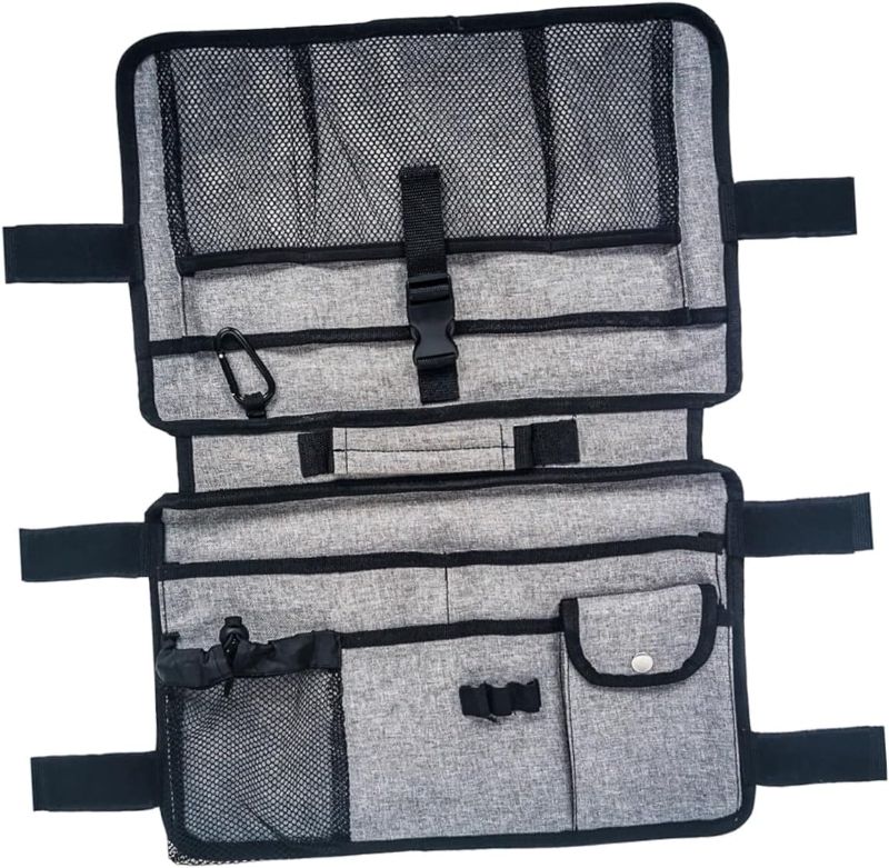 Photo 1 of 1Pc Large Capacity Mobility Aid Hanging Bag Multi Pocket Walker Storage Pouch Convenient Accessory for Standard and Folding Walkers Durable Design