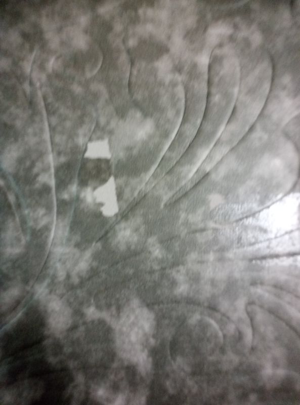 Photo 1 of J&V TEXTILES Medallion Embossed Cushioned Anti-Fatigue Kitchen Floor Mat - Thick Non-Slip Waterproof Heavy Duty Foam Standing Rug (Charcoal Gray, 17" X 60")