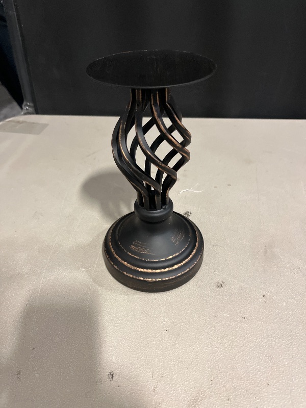 Photo 1 of Candle Holders - Candlestick Holders Decorative LHQOO Metal Vintage Candle Holder with Non-Slip Base, Available for Home Decor, Wedding, Dinning, Party, Anniversary (Medium Size)