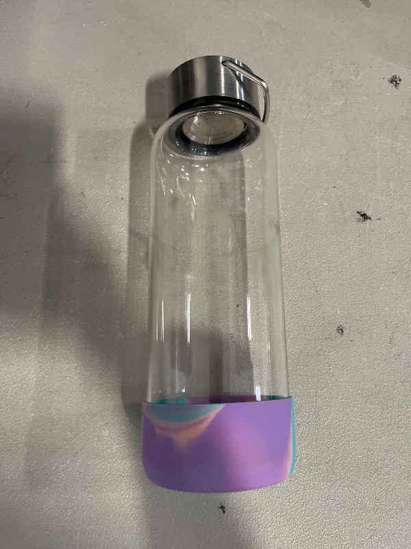 Photo 1 of Blex 34 Oz Borosilicate Glass Water Bottle | Glass Bottle with Leak-Proof Steel Lid, Non-Slip Sleeve, Handle | BPA-Free, Non-Toxic, Thermal Stable, Perfect for Home, Gym, or Travel