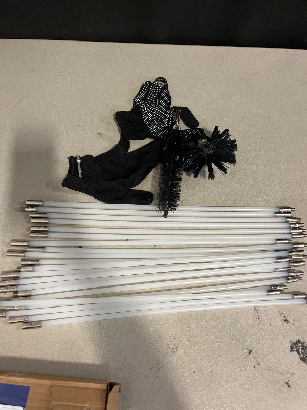 Photo 1 of Holikme 30 Feet Dryer Vent Cleaner Kit, Flexible Lint Brush with Drill Attachment, Fireplace Chimney Brushes Extends Up to 30 Feet for Easy Cleaning, Use with or Without a Power Drill
