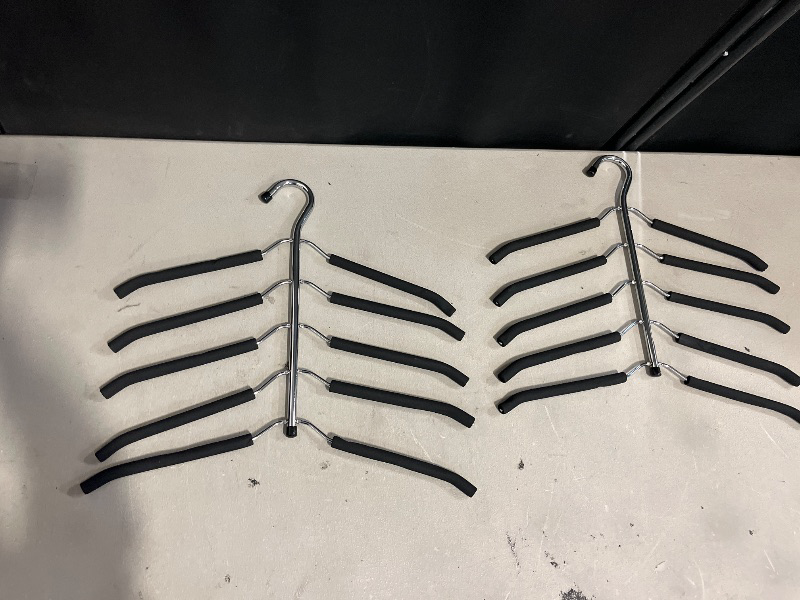 Photo 1 of Closet Spice - 2 Pack - Strong Anti-Rust Chrome 6 Tier Blouse Tree, Non-Slip, Black Foam Padded, Space Saving, Flexible Swing Design for Easy-Slide, Multi-Tiered Clothes Hanger