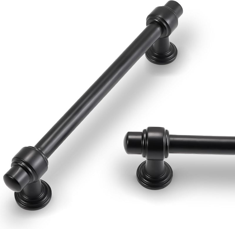 Photo 1 of 10 Pack 5 Inch Matte Black Cabinet Pulls Kitchen Cabinet Handles Cabinet Hardware Kitchen Handles for Cabinets Cupboard Handles Drawer Pulls