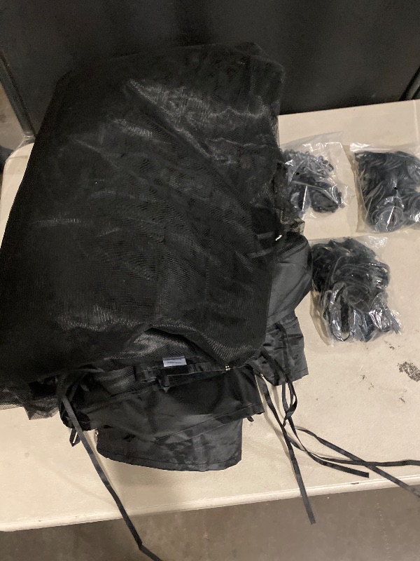 Photo 1 of Customized Replacement Mosquito Netting, Universal Gazebo Netting with Zippers for Outdoor Garden Patio Gazebo 4-Panel Screen Sidewalls, Black (Mosquito Net Only)