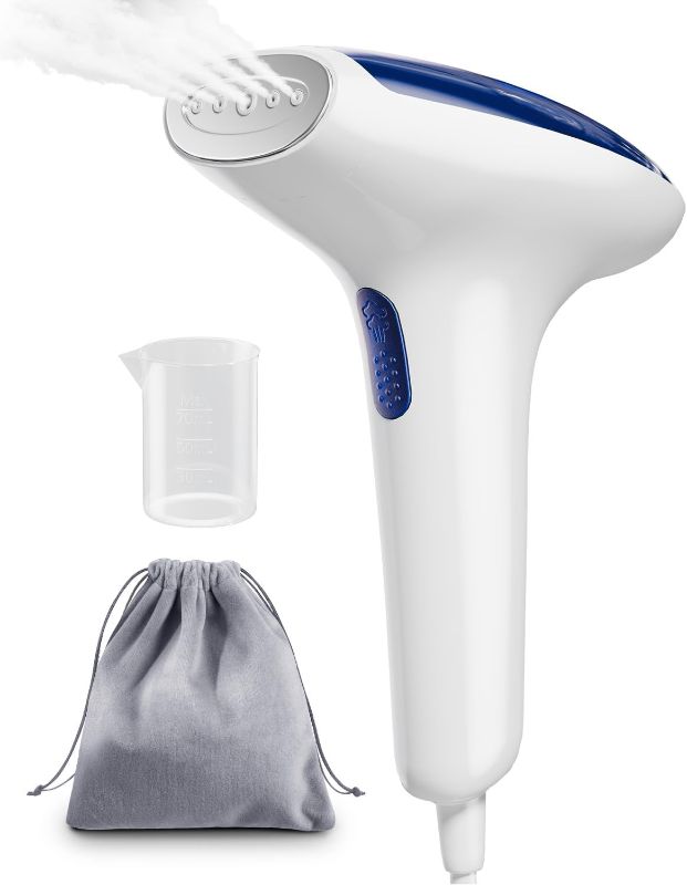 Photo 1 of CPWORLD Steamer for Clothes, 20-Second Fast Heat-up, Strong Penetrating Steam, Water Cup and Storage Bag Included, Portable Steamer for Clothes, for Home, Office and Travel