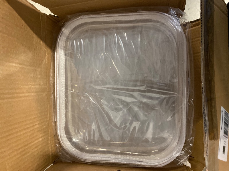 Photo 1 of Clear Hard Plastic Zipper Case,Transparent Double Zippers Hard Pouch with 3pcs,Portable Travel Organizer Bin for Toy Storage