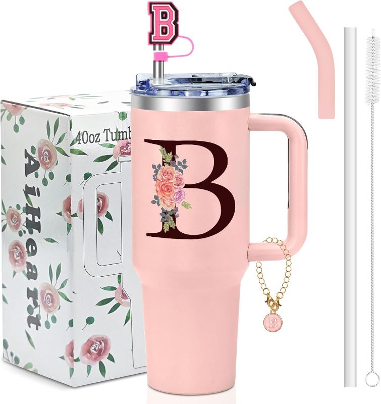 Photo 1 of Monogrammed Gifts for Women,Personalized Gifts for Women,Birthday Gift for Mom,Personalized Tumbler with Handle,Customized Tumblers for Woman,Cute Tumbler,Funny Gift for Mom,Grandma -B