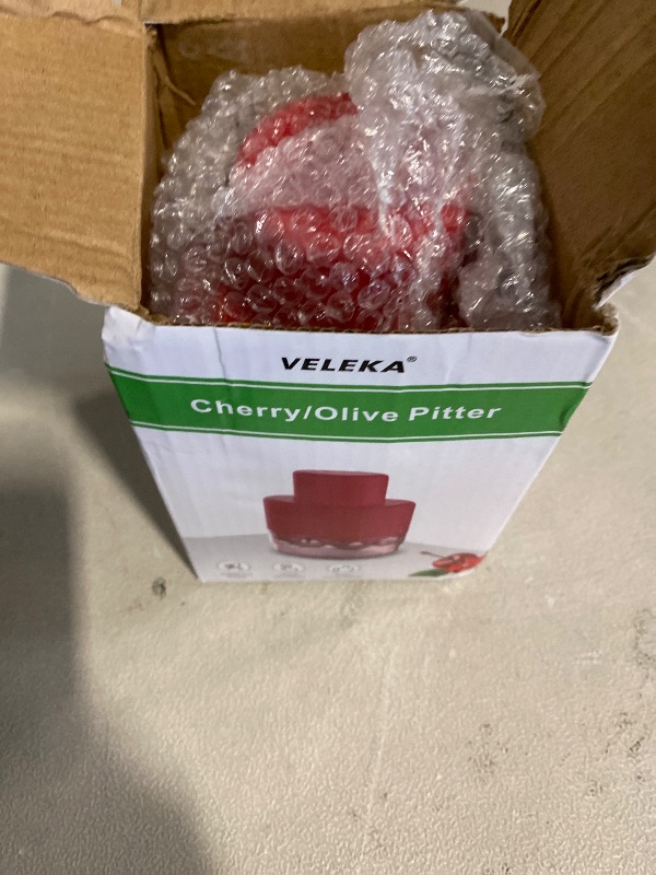 Photo 1 of Cherry Pitter - Stainless Steel 7 Hole Fruit Pit Remover, Core Remover Portable Press Cherry Pitter, Olive Tool for Cherry Jam Dessert Candied Fruit