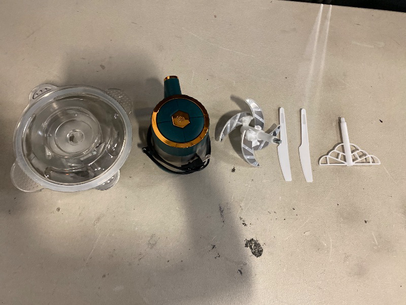 Photo 1 of Food Processor, 5-Speed Electric Food Chopper, Meat Grinder with 2 Bowls (8 Cup+8 Cup) & 2 Sets of Blades, Meat Processor for Meat, Vegetables, Fruits and Nuts (Green)