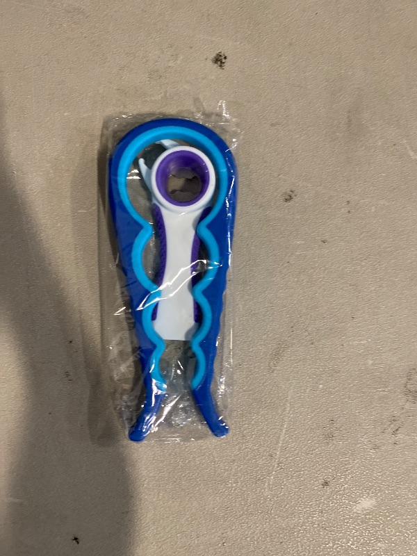 Photo 1 of Jar Opener, 5 in 1 Multi Function Can Opener Bottle Opener Kit with Silicone Handle Easy to Use for Children, Elderly and Arthritis Sufferers (JAR-blue2.0)
