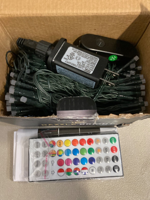 Photo 1 of Dazzle Bright Outdoor Christmas String Lights, 1000 LED 328 FT Plug in Fairy Light with Remote Control 8 Modes & Timer, Waterproof Decoration for Home Garden Yard Xmas Wedding, Multi-Colored