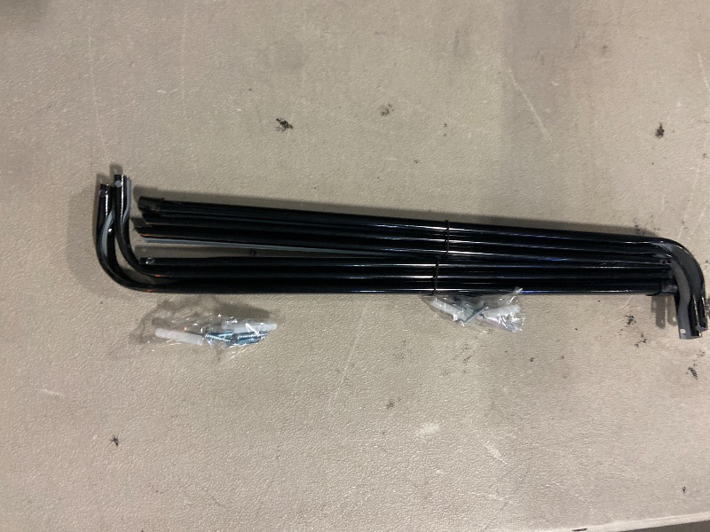 Photo 1 of Blu-Pier Tech Heavy Duty Single Rod 28"-48" Adjustable Curtain Rod Hardware Included?Black(Pack of 2)