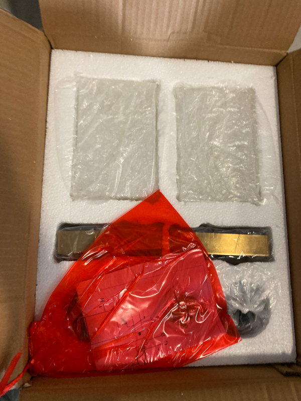 Photo 1 of DEYNITE 2-Pack Brass Wall Sconce Light Fixtures Modern Bathroom Vanity Light w/Milky White Glass Shade