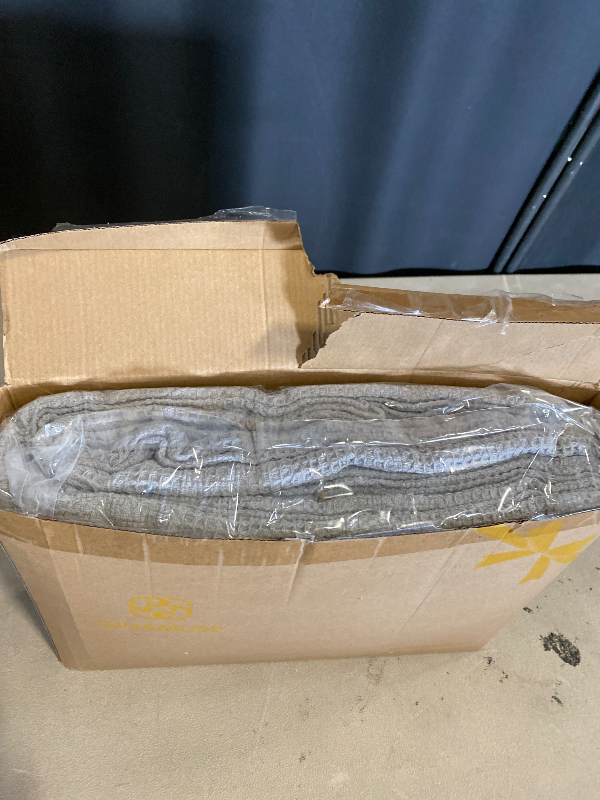 Photo 1 of GINAMUSE 100% Cotton Waffle Weave King Blanket Lightweight Summer Breathable Thin Blankets for Bed Couch Sofa 108x90 Inches Grey