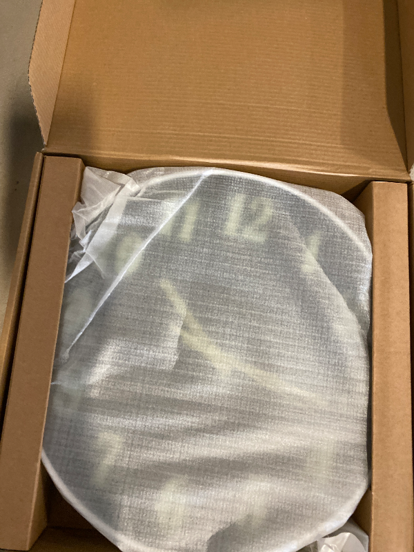 Photo 1 of JoFomp Glow in The Dark Clock, 12 Inch Modern Silent Non Ticking Wall Clocks Battery Operated, Night Light Wall Clock for Living Room Decor, Wall Clock Decorative for Kitchen Bedroom