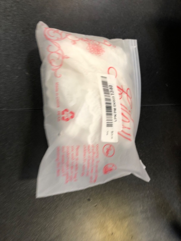 Photo 1 of Lilosy Sexy Floral Lace Scallop Underwire Push Up Sheer Lingerie Set Outfits Women See Through Match Thong Bra and Panty 2 Piece White 2# Medium