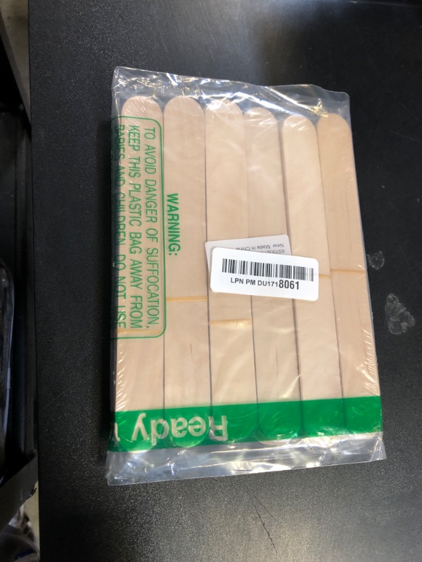 Photo 1 of WISYOK 8'' Jumbo Craft Sticks, 60pcs Extra Large Natural Premium Wood, Ice Cream Sticks, Jumbo Sticks, Large Tongue Depressors, Plant Labels, Hair Removal and Waxing Supplies, Crafting