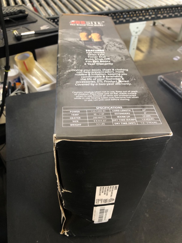 Photo 1 of JobSite Boot Dryer - Mighty Dry with Heat Blower Fan - Fast Glove & Shoe Dryer - Helps Reduce Odor