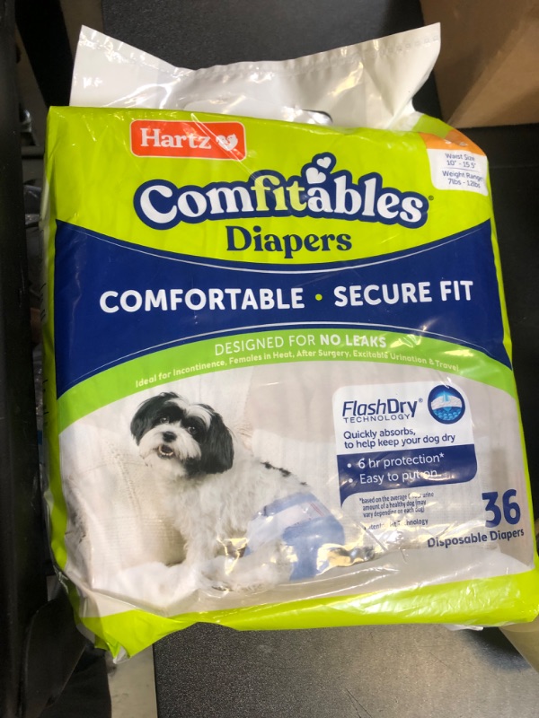 Photo 1 of Hartz Disposable Dog Diapers, Size S 36 count, Comfortable & Secure Fit, Easy to Put On