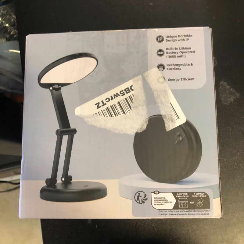 Photo 1 of Small Table Lamp Rechargeable 3600mAh, Foldable+Cordless Table Lamps Rechargeable, Portable & Dimmable Desk Lamps for Home Office, 9 Brightness Rechargeable Table Lamps,LED Desk Light Table Desk Light