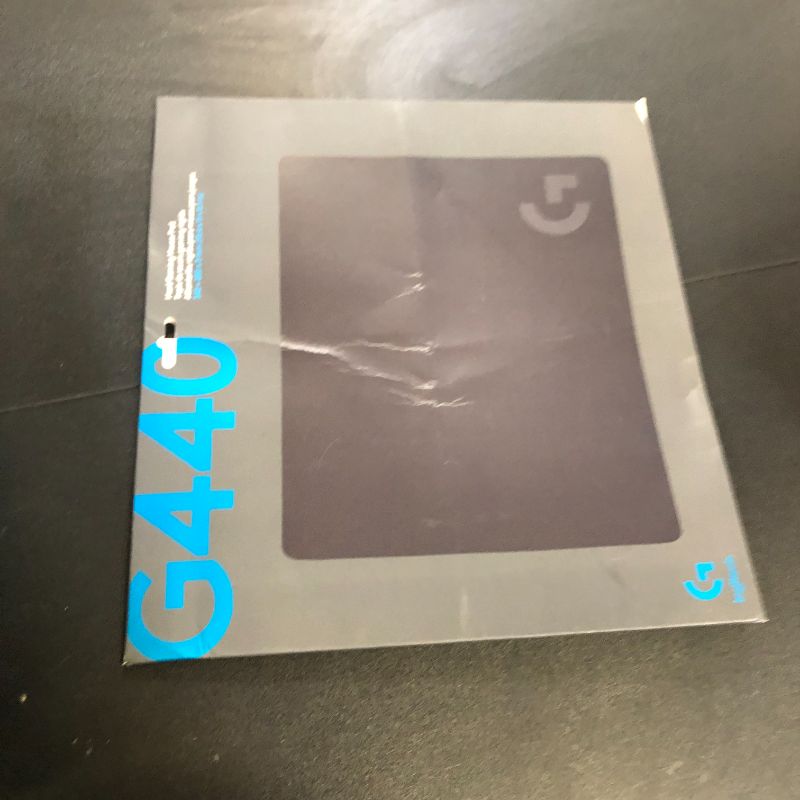 Photo 1 of Logitech G440 Hard Gaming Mouse Pad, Optimized for Gaming Sensors, Moderate Surface Friction, Non-Slip Mouse Mat - Black
