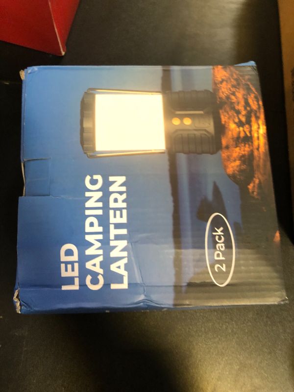 Photo 1 of 2 Pack Camping Lantern,Led Camping Lanterns,5000mAh Rechargeable Battery Emergency Lights for Power Outages,3 Colors,IPX4 Waterproof Portable Flashlight Camping Tent Light for Home or Hurricane Hiking