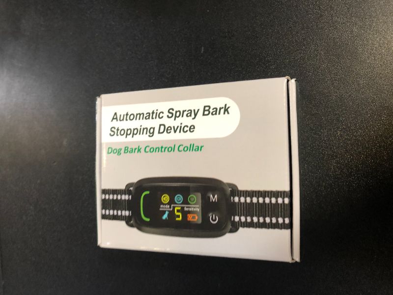 Photo 1 of Citronella Bark Collar for Dogs [No Spray Refill] Spray Dog Training Collar, Anti Barking Training Collar with 5 Adjustable Sensitivity Beep Vibration Spray Bark Collar for L/M/S Citronella Dog Collar
