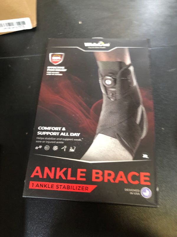 Photo 1 of Welnove Ankle Brace: Metal Support for Men & Women, Prevention of Sprained Ankles with Metal Springs, ankle support for men?Comfortable Compression & Breathable Design, Injury Recovery(1 Unit,L)