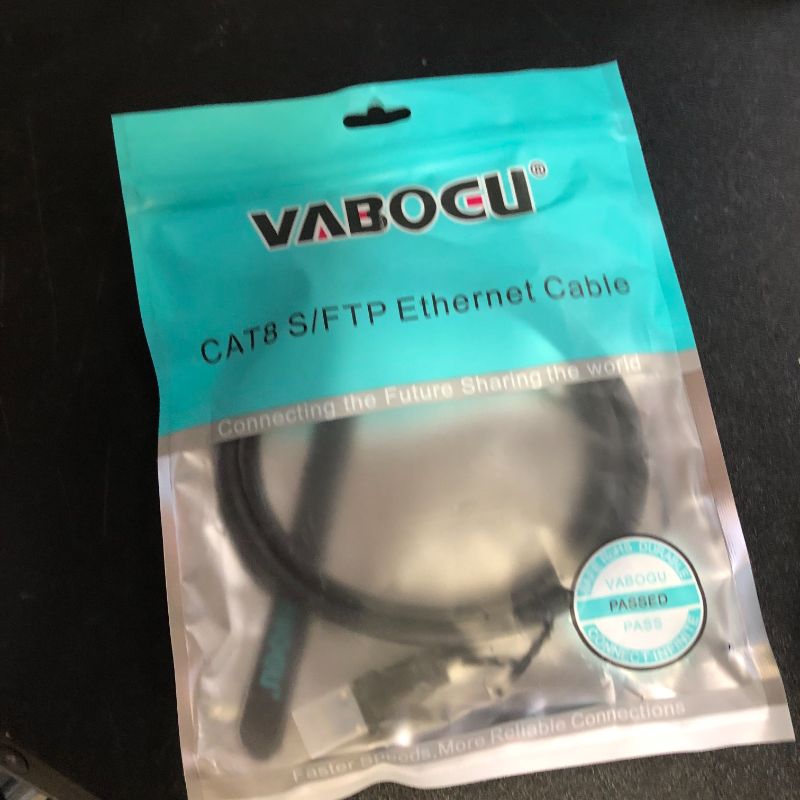 Photo 1 of Vabogu Cat 8 Ethernet Cable, 3ft Heavy Duty High Speed Internet Network Cable, 26AWG, 2000Mhz 40Gbps with Gold Plated RJ45 Connectors, Shielded for Indoor & Outdoor Use