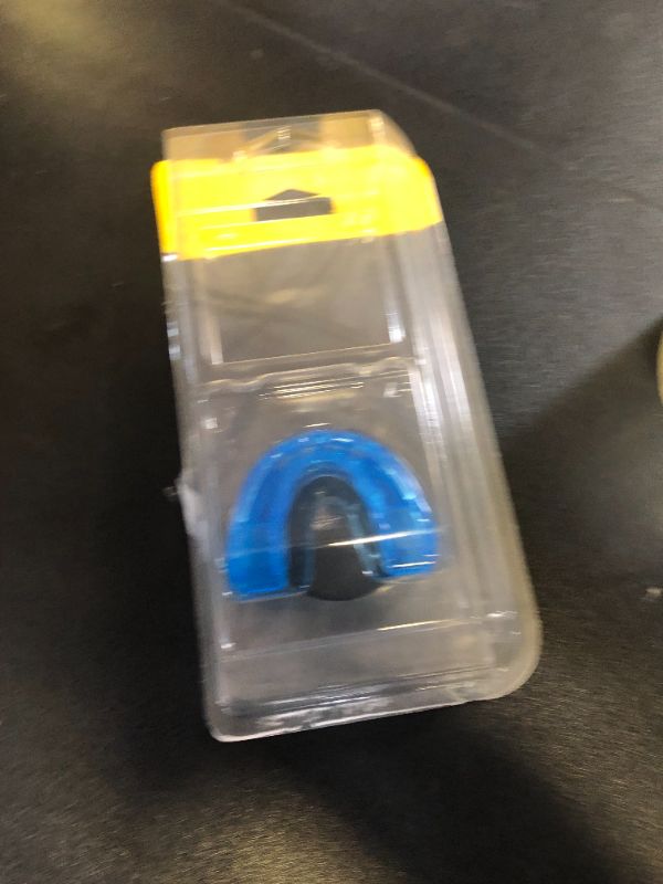 Photo 1 of Double Braces Strapless Mouth Guard, Blue, Adult