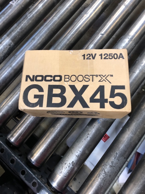 Photo 1 of NOCO Boost X GBX45 1250A 12V UltraSafe Portable Lithium Jump Starter, Car Battery Booster Pack, USB-C Powerbank Charger, and Jumper Cables for up to 6.5-Liter Gas and 4.0-Liter Diesel Engines