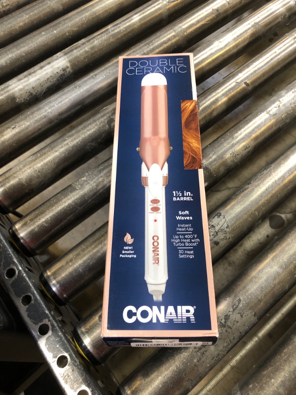 Photo 1 of Conair Double Ceramic 1 1/2-Inch Curling Iron, 1 ½ inch barrel produces soft waves – for use on medium and long hair