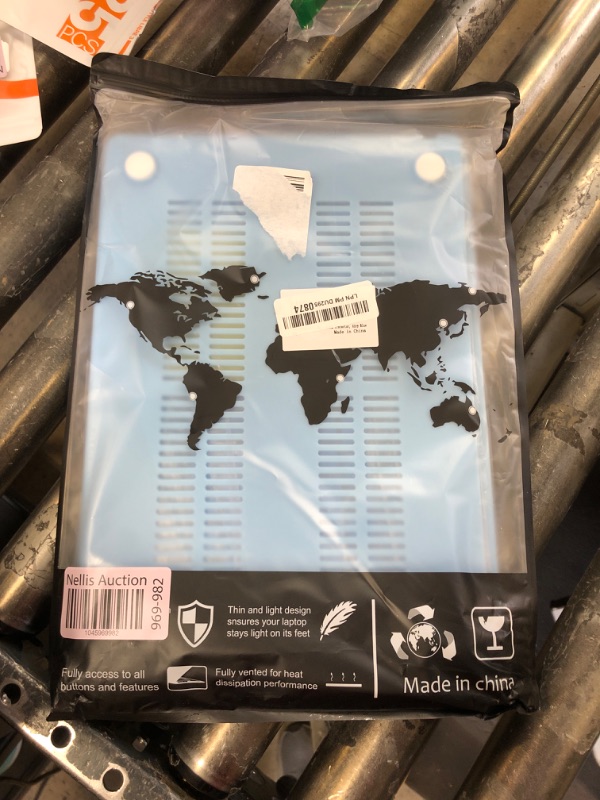 Photo 1 of B BELK Compatible with MacBook Air 15 inch Case 2025 2024 2023 Release M4 M3 M2 A3241 A3114 A2941 Liquid Retina Display, Matte Plastic Hard Shell Case + Keyboard Cover + Screen Protector, Airy Blue