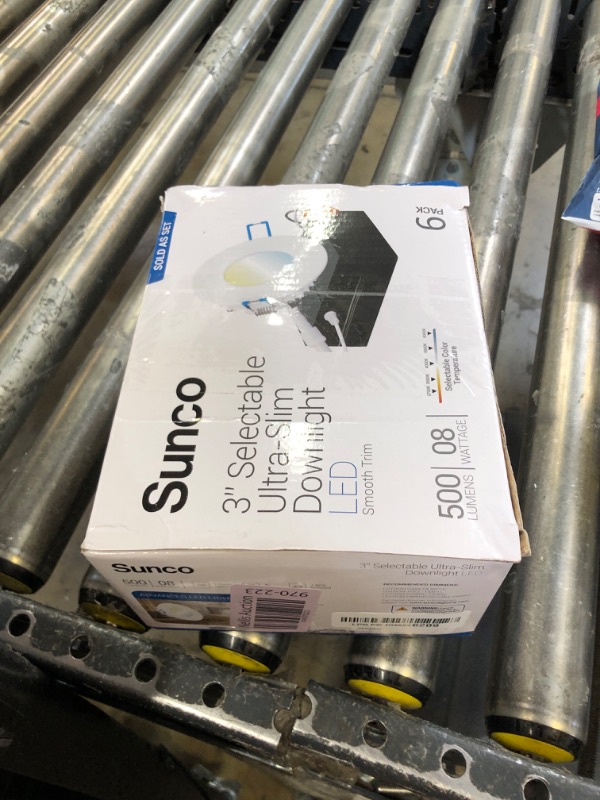 Photo 1 of Sunco 6 Pack 4 Inch LED Recessed Lights, Slim Canless Ceiling Lighting, 650 LM, 10W (60W Equivalent), 4000K Cool White, Dimmable, Wafer Thin, Ultra Thin with Junction Box ETL