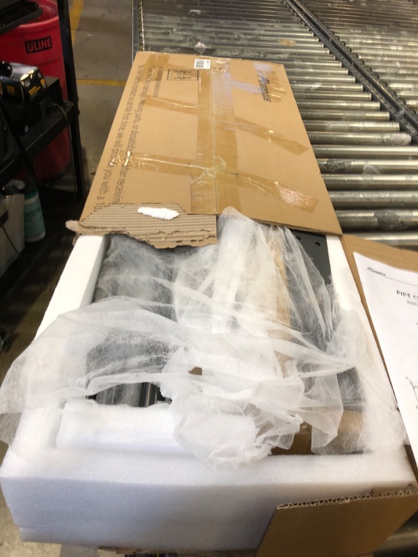 Photo 1 of Aheaplus Industrial Pipe Clothing Rack, Reversible 118.3'' Clothes Rack for Hanging Clothes, Heavy Duty Garment Rack Closet Wardrobe Rack with LED Lights& Shelves, Walk-in Closet System, Rustic Brown