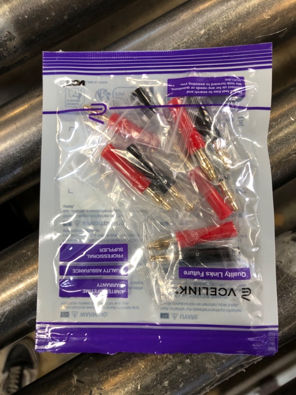 Photo 1 of VCELINK 4mm Speaker Banana Plugs-Open Screw Type, Insulated 24K Gold Plated Speaker Wire Banana Plugs Connectors (5 pair/10 pcs)