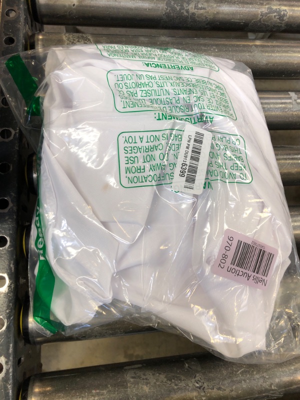 Photo 1 of sancua Round Tablecloth - 60 Inch - Water Resistant Spill Proof Washable Polyester Table Cloth Decorative Fabric Table Cover for Dining, Buffet Parties and Camping, White (Fits 20-48 Inch Tables)